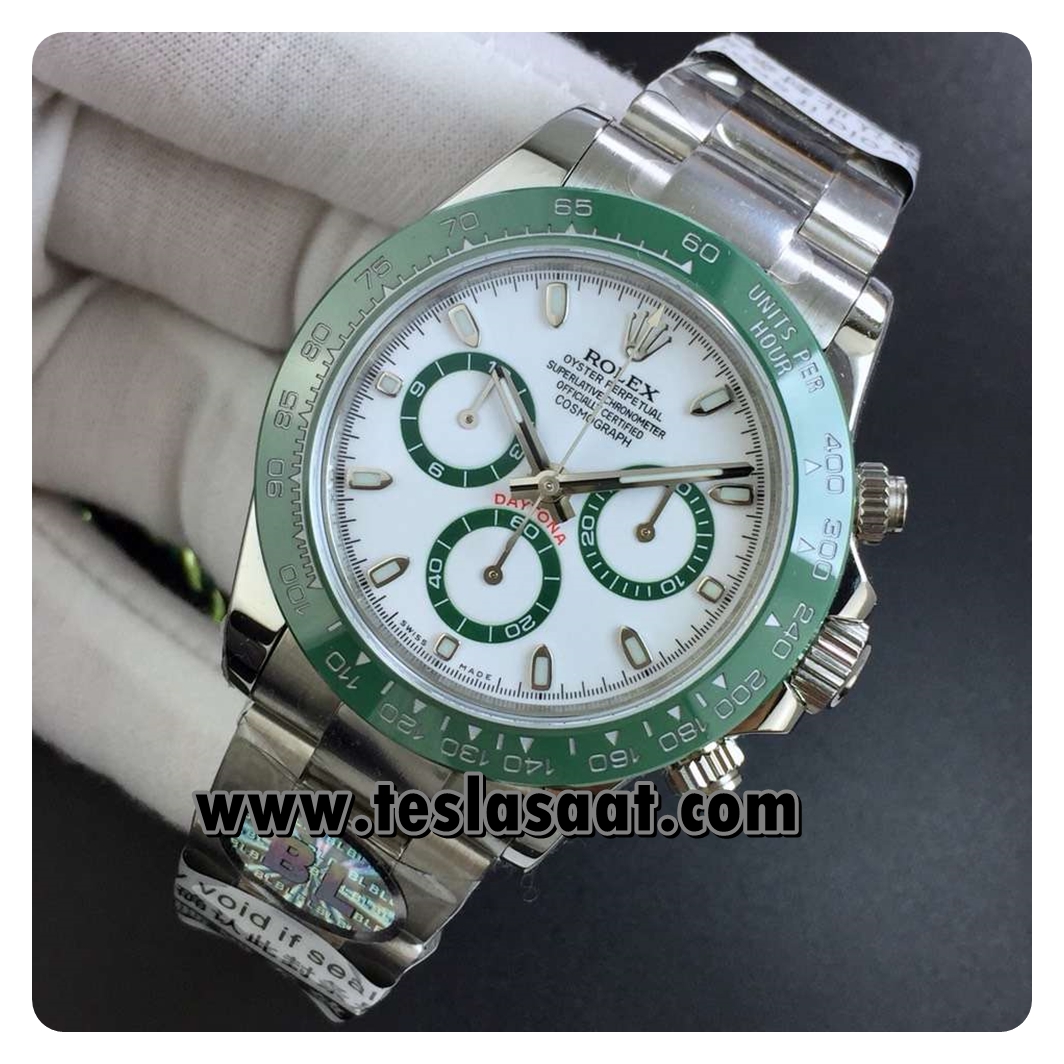 Rolex Daytona 116500LV 904L Steel Case Ceramic Green Bezel White Dial Super Plus Clone ETA ETA UHREN